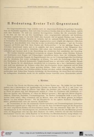 II. Bedeutung, Erster Teil: Gegenstand