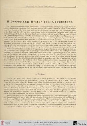 II. Bedeutung, Erster Teil: Gegenstand