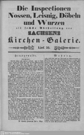 Herzogswalde, Mohorn : 35. Lieferung