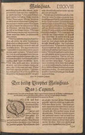 Der heilig Prophet Malachias.