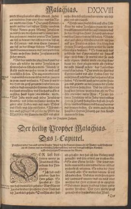 Der heilig Prophet Malachias.