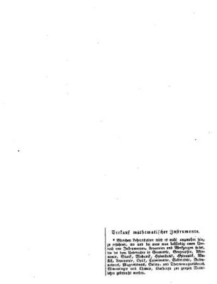 Verkauf mathematischer Instrumente