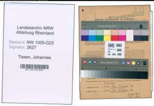 Entnazifizierung Johannes Tissen , geb. 12.10.1916 (Vertreter)