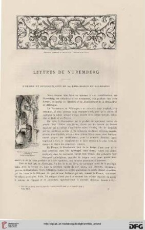 6: Lettres de Nuremberg : histoire et developpement de la Renaissance en Allemagne