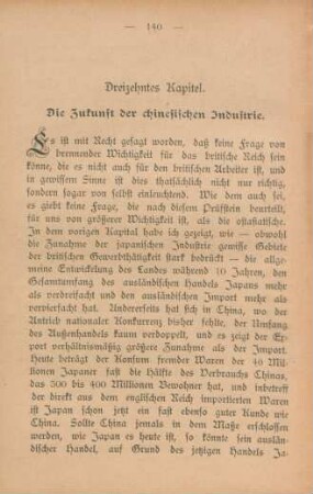 Dreiziehntes Kapitel. Die Zukunft der chinesischen Industrie