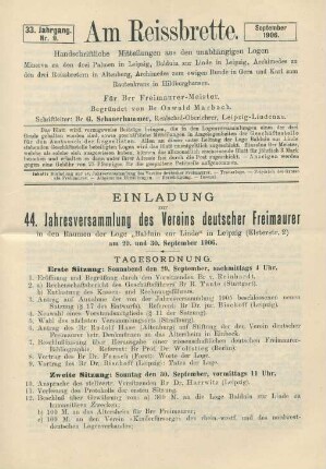 Nr. 9. September 1906.