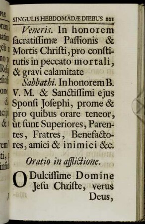 Oratio in afflictione. - Protestationes S. Caroli Borromæi,[...]
