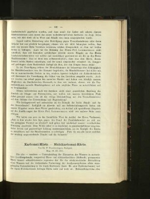 Karbonat-Härte - Nichtkarbonat-Härte.