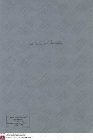 Humboldt, Wilhelm v., Gesandter in Rom