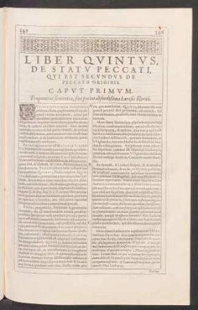 Liber Quintus, De Statu Peccati, Qui est Secundus De Peccato Originis.