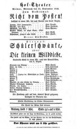 Nicht vom Posten!