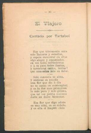 El viajero : Cantado por Tartabul