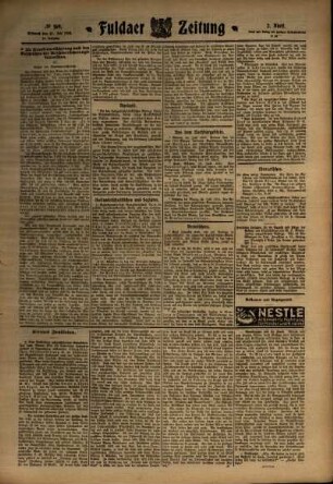 Zweite Ausgabe vom Mittwoch, den 27. Juli 1910.