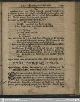 Am XXI. Sonntage nach Trinitatis