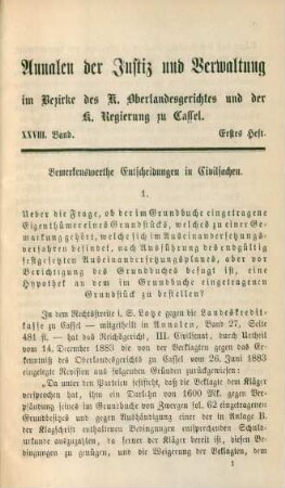 Erstes-viertes Heft