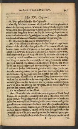 Het XV. Capittel
