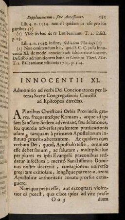 585-588, Innocentii XI