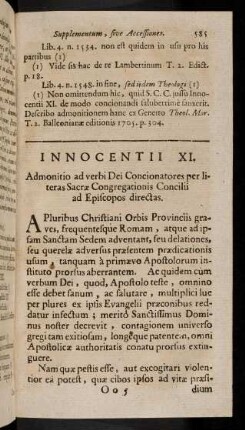 585-588, Innocentii XI
