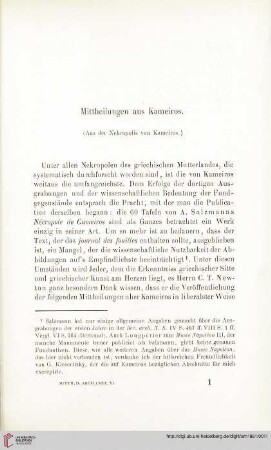 6: Mittheilungen aus Kameiros
