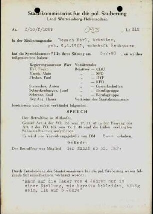 Reusch, Karl