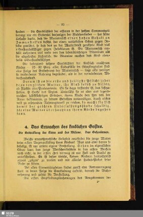 4. Das Erwachen des kindlichen Geistes