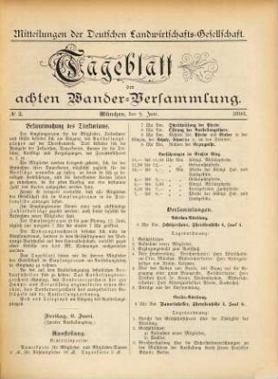 Tageblatt der ... Wander-Versammlung. 8. 1893