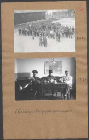 bayr. Kriegsgefangenenlager (in einer Wohnstube beim Tee)
