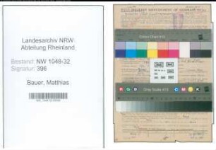 Entnazifizierung Matthias Bauer , geb. 08.07.1908 (Angestellter)