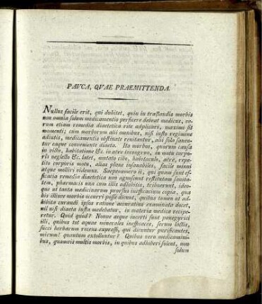 Pauca, Quae Praemittenda.