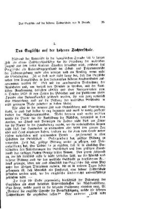 Das Englische auf der höheren Töchterschule