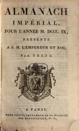 Almanach impérial : annuaire. 1809