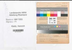 Entnazifizierung Heinrich Kiwitz , geb. 13.10.1902 (Verwaltungsbeamter)