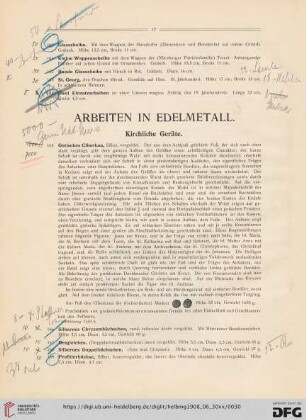 Arbeiten in Edelmetall (Nr. 165-529)