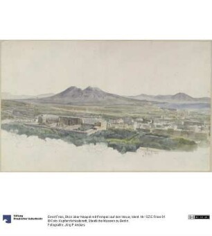 Blick über Neapel mit Pompeii auf den Vesuv
