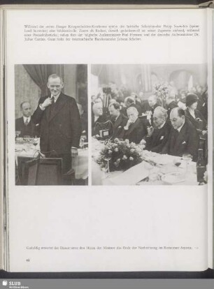 Während der ersten Haager Kriegsschulden-Konferenz