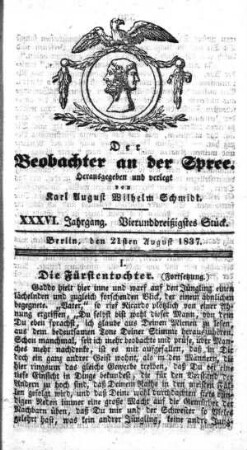 34. Stueck, 21. August 1837