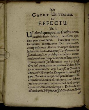 Caput Ultimum. De Effectu.