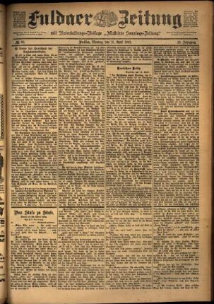 Ausgabe vom Montag, den 15. April 1901.