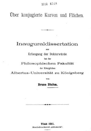 Über konjugierte Kurven und Flächen