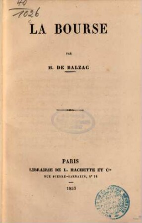La bourse : Par H. de Balzac