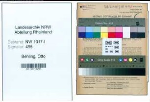Entnazifizierung Otto Behling , geb. 06.11.1908 (Metzgermeister)