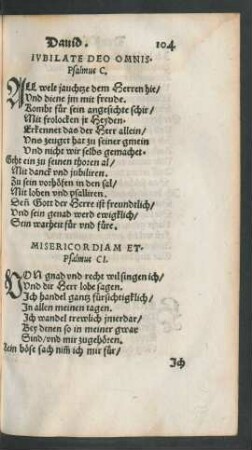 Psalmus CI. - Psalmus CX.