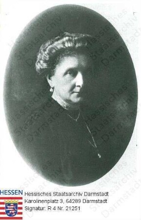 Erbach-Schönberg, Marie Fürstin zu geb. Prinzessin v. Battenberg (1852-1923) / Porträt, Brustbild in Medaillon