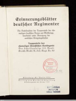 Das R.I.R. 90 : 1914 - 1918