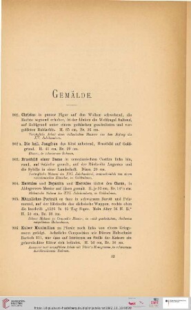 Gemälde (Nr. 902 - 912)