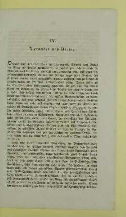 IX. Alexander und Darius
