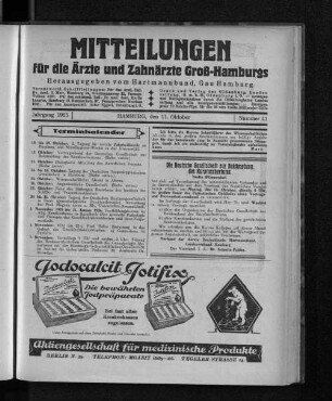 Jahrgang 1925, Hamburg, den 11. Oktober, Nummer 41