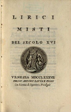 Lirici Misti Del Secolo XVI