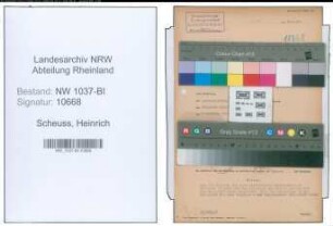 Entnazifizierung Heinrich Scheuss , geb. 09.06.1894 (Beamter)