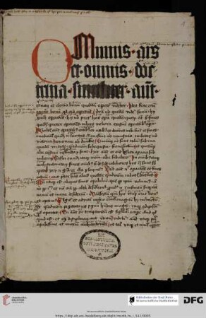 Aristoteles, Ethica Nicomachaea, ins Lat. übers. v. Robertus Grosseteste